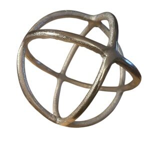 Metal Sphere Orb Sculpture